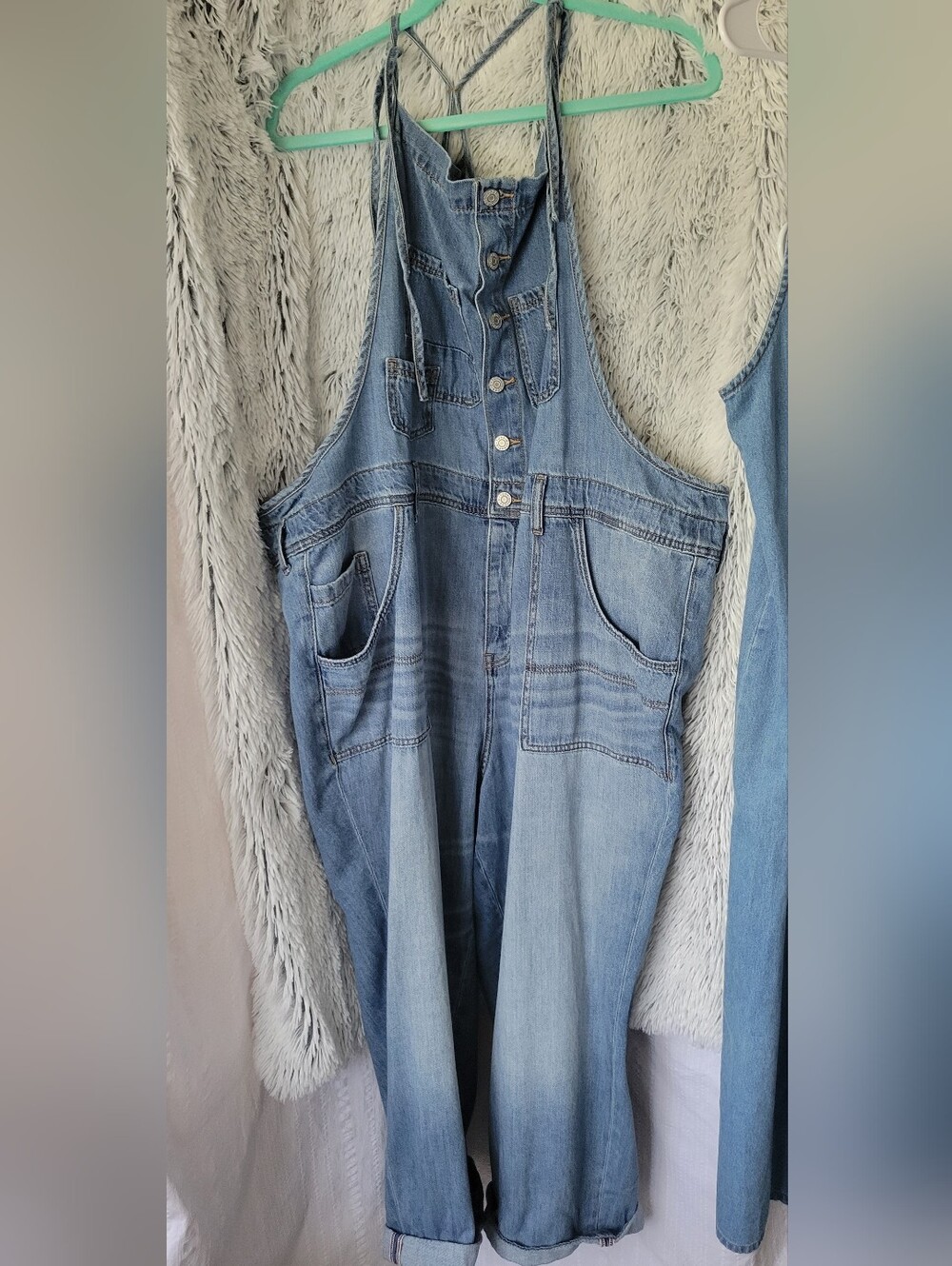 torrid Light Wash Denim Overalls - Picture 2 of 16